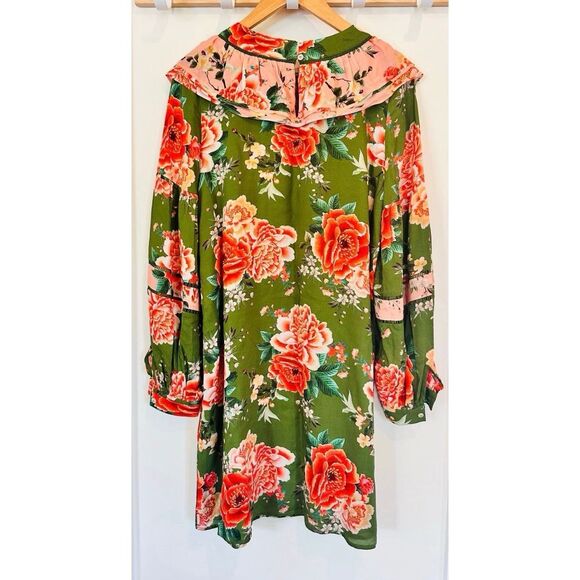 🌺 FARM Rio for Anthropologie Floral Ruffle Dress- Size Small - Picture 5 of 9